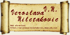 Veroslava Miletaković vizit kartica